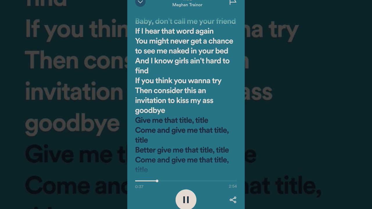 Meghan Trainor- Title (lyrics) #lyrics #worldofmusic #title #meghantrainor #meghantrainortitle