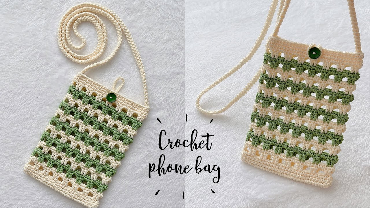 Crochet Phone Bag | Mẫu 10 | Móc túi đựng điện thoại