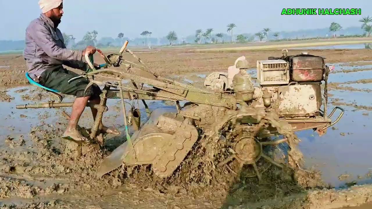পাওয়ার টিলারের শক্তি 💪/ Old Power Tiller // #powertiller #adhunik_halchash