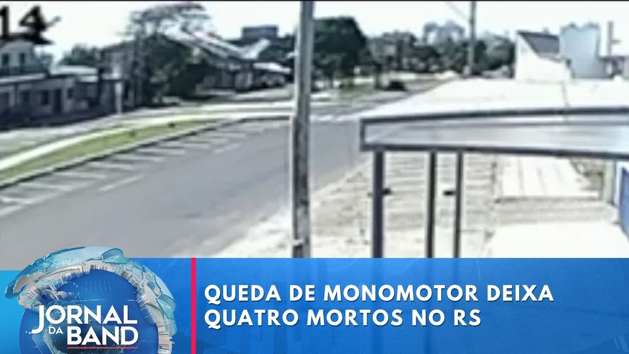 Queda de monomotor deixa quatro mortos no RS | Jornal da Band