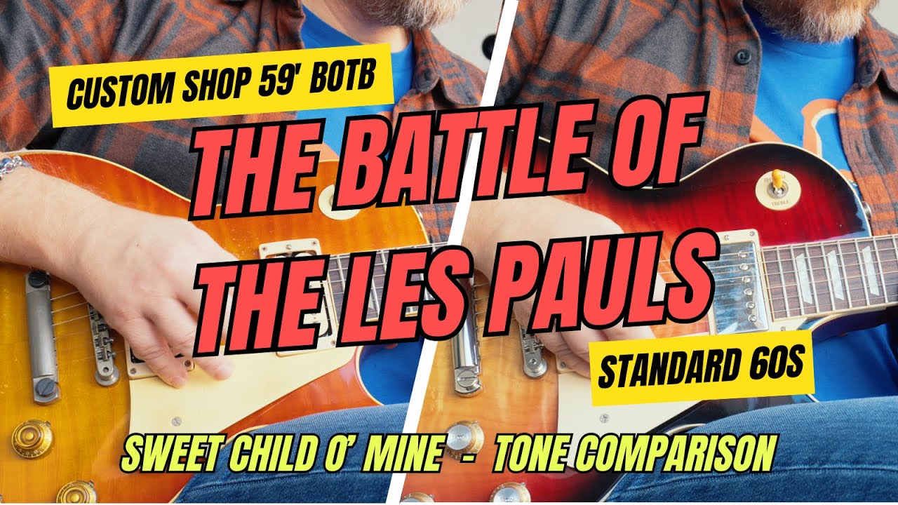 Insane Guitar Tone Battle! Les Paul Custom Shop 1959 BOTB vs. Standard 60s - Sweet Child O' Mine