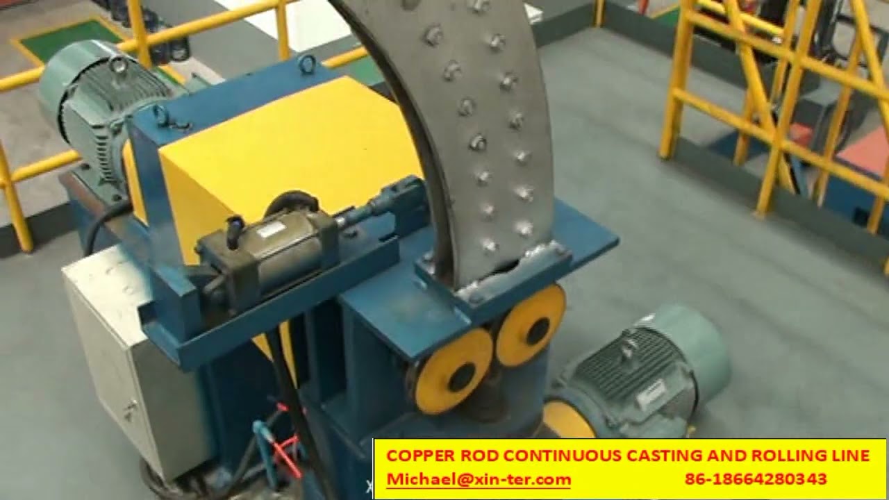 copper rod continuous casting and rolling line ( copper scraps.pure copper cathode to COPPER RODS)