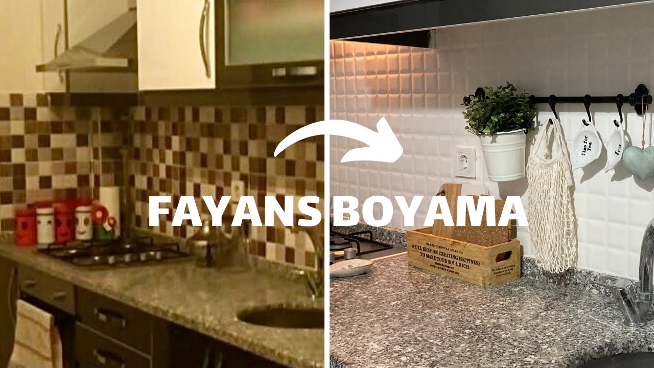 FAYANSLARI NASIL BOYADIM  ❓ | YEPYENİ BİR MUTFAK  ✨ FAYANSIN CİLASINI YENİLEDİM  ✅