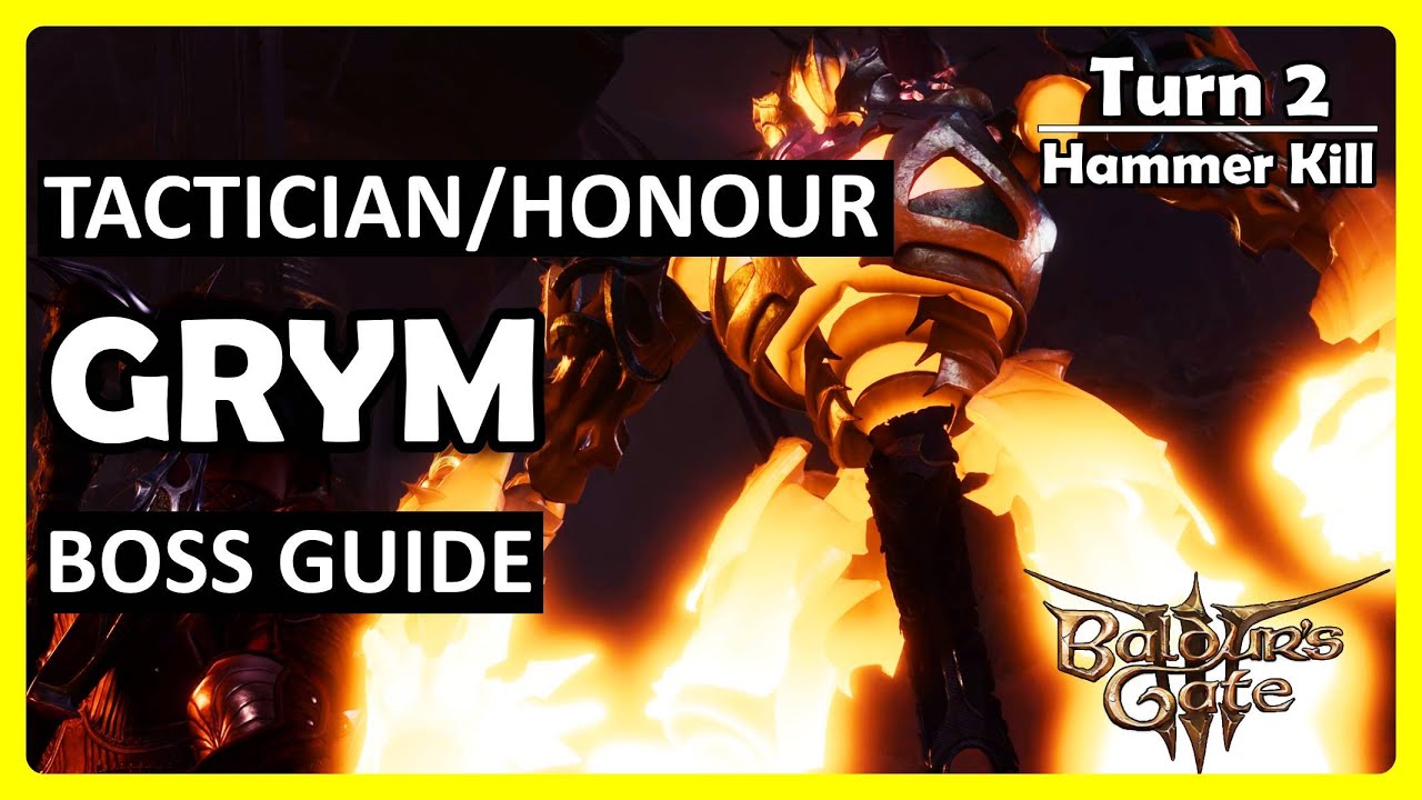 Grym Boss Guide in 2 Turns - Tactician / Honour | BG3 Baldur's Gate 3 (2025)