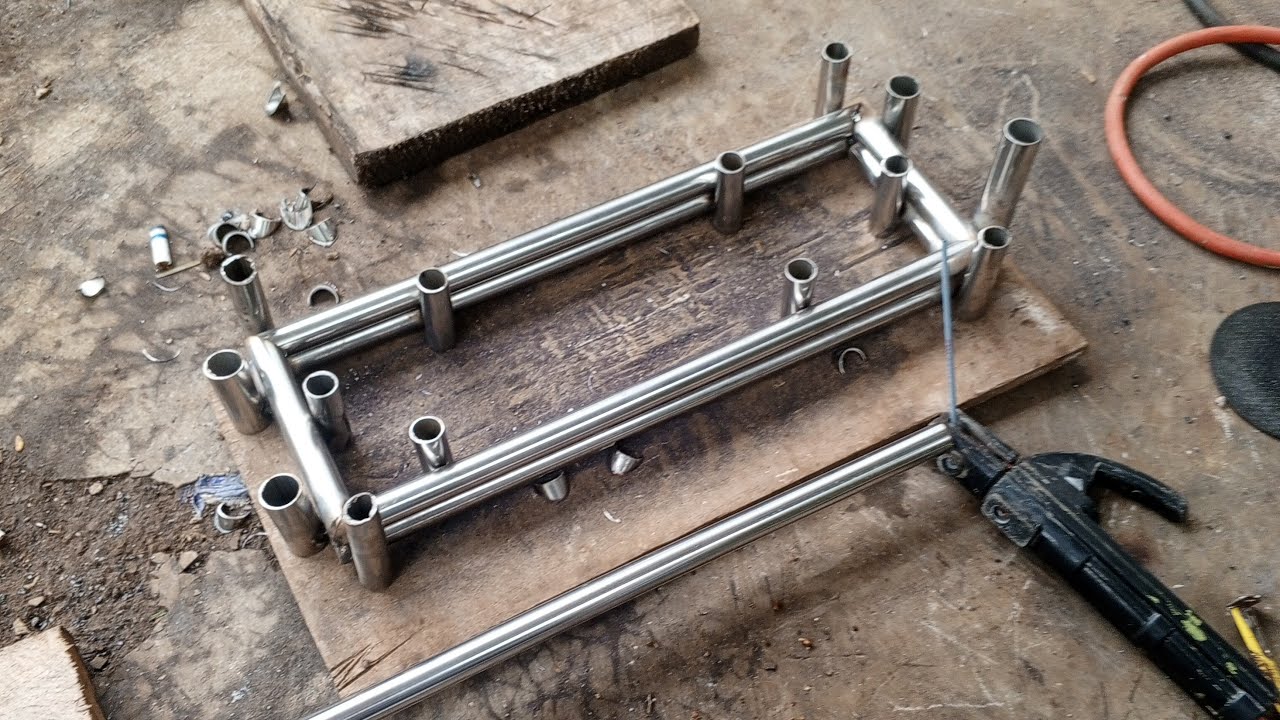 Bikin ornamen stainlees railing tangga