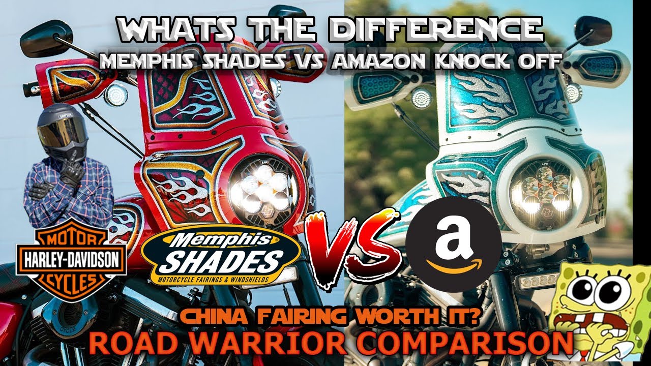 Memphis Shades Road Warrior Fairing vs Amazon China Krator Knockoff Fairing - Harley Krator Fairing
