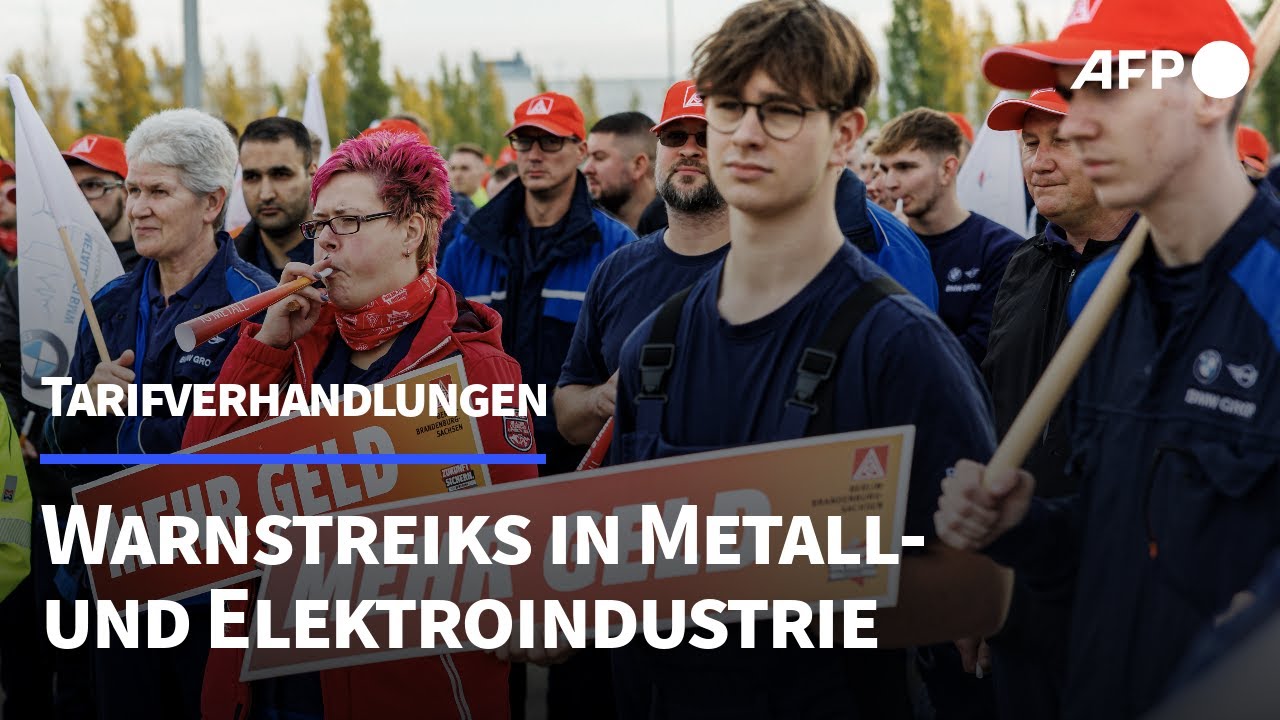 Warnstreiks in der Metall- und Elektroindustrie | AFP