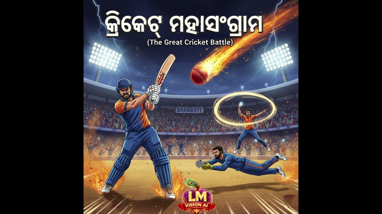 🏏 କ୍ରିକେଟ୍ ମହାସଂଗ୍ରାମ | The Great Cricket Battle | New Odia Cricket Anthem | LM Vision AI | Audio