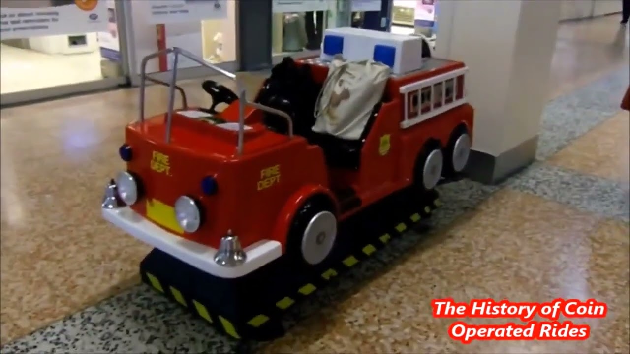 1990s Amutec Coin Operated Fire Engine Kiddie Ride