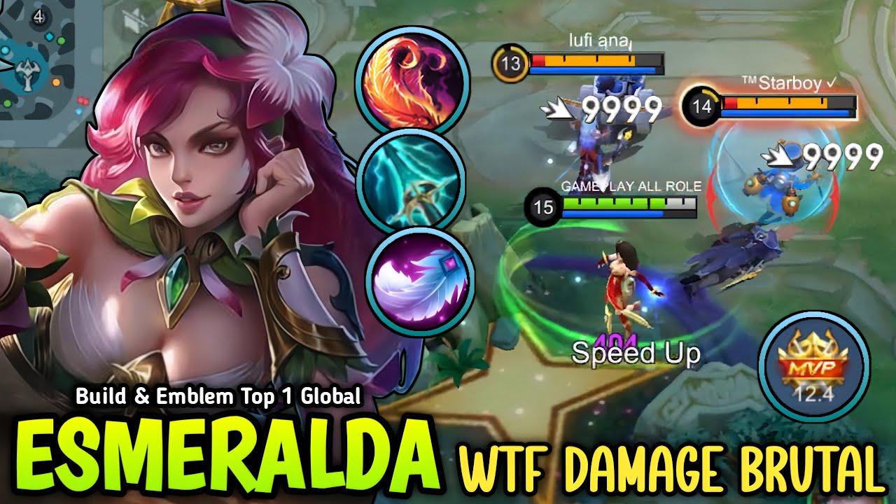 WTF DAMAGE!!😱 ESMERALDA BEST 1 SHOT BUILD FOR JUNGLER 100% DEADLY - BUILD TOP 1 GLOBAL ESMERALDA
