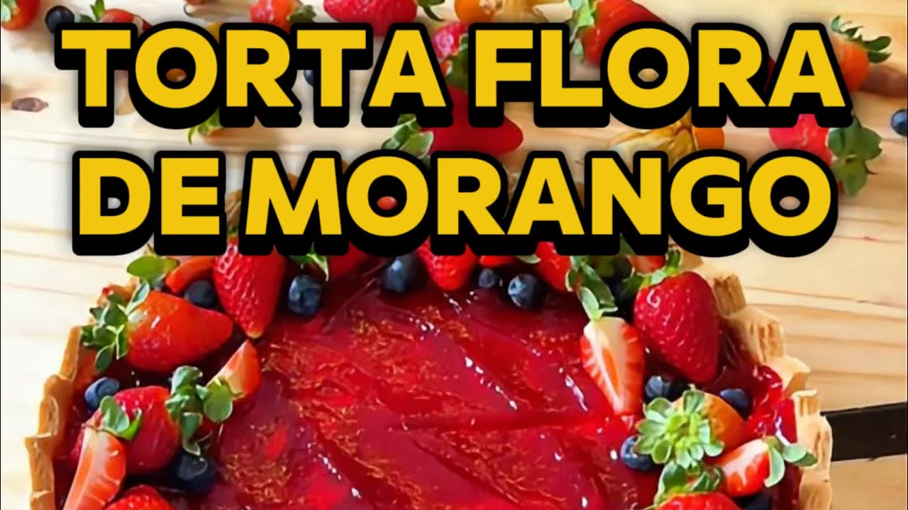 Torta flora de morango 🍓 