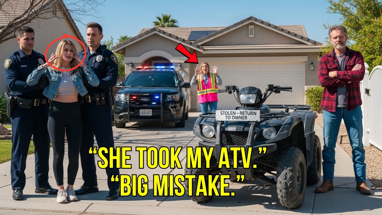Spoiled HOA Karen’s Daughter Stole My ATV — Claimed She Was Untouchable, Left in Handcuffs