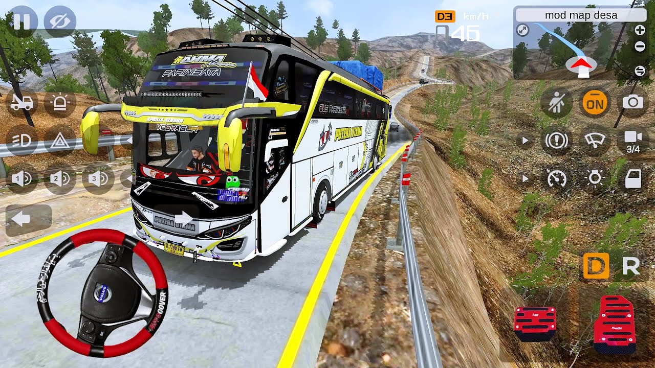 Bus Pariwisata Rahma Nursyifa Putera Utama Pasang Strobo Mata Bergerak Bawa Penumpang Ke Bromo