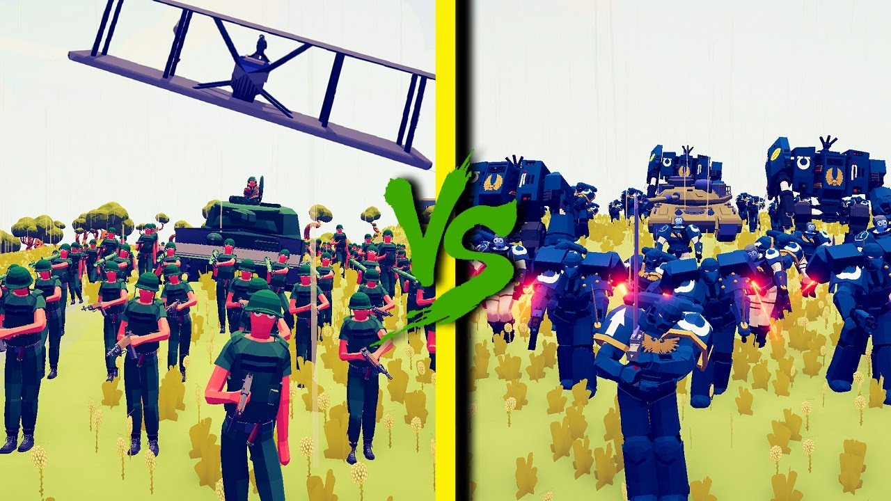 WW2 USA vs MODERN ARMY - Totally Accurate Battle Simulator TABS