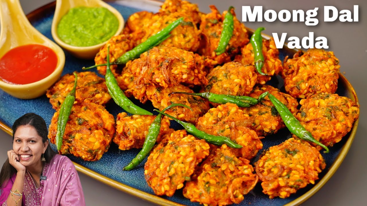 मूंगदाल के तीखे चटपटे करारे पकोड़े  | Moong Dal Vada Recipe | Moong dal pakoda |Pakoda Kabitaskitchen