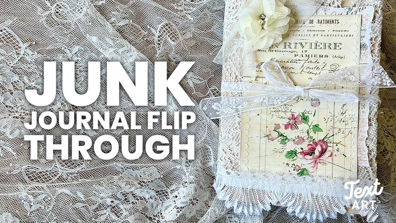 *SOLD* Vintage Junk Journal Flip Through, Shabby Chic Junk journal