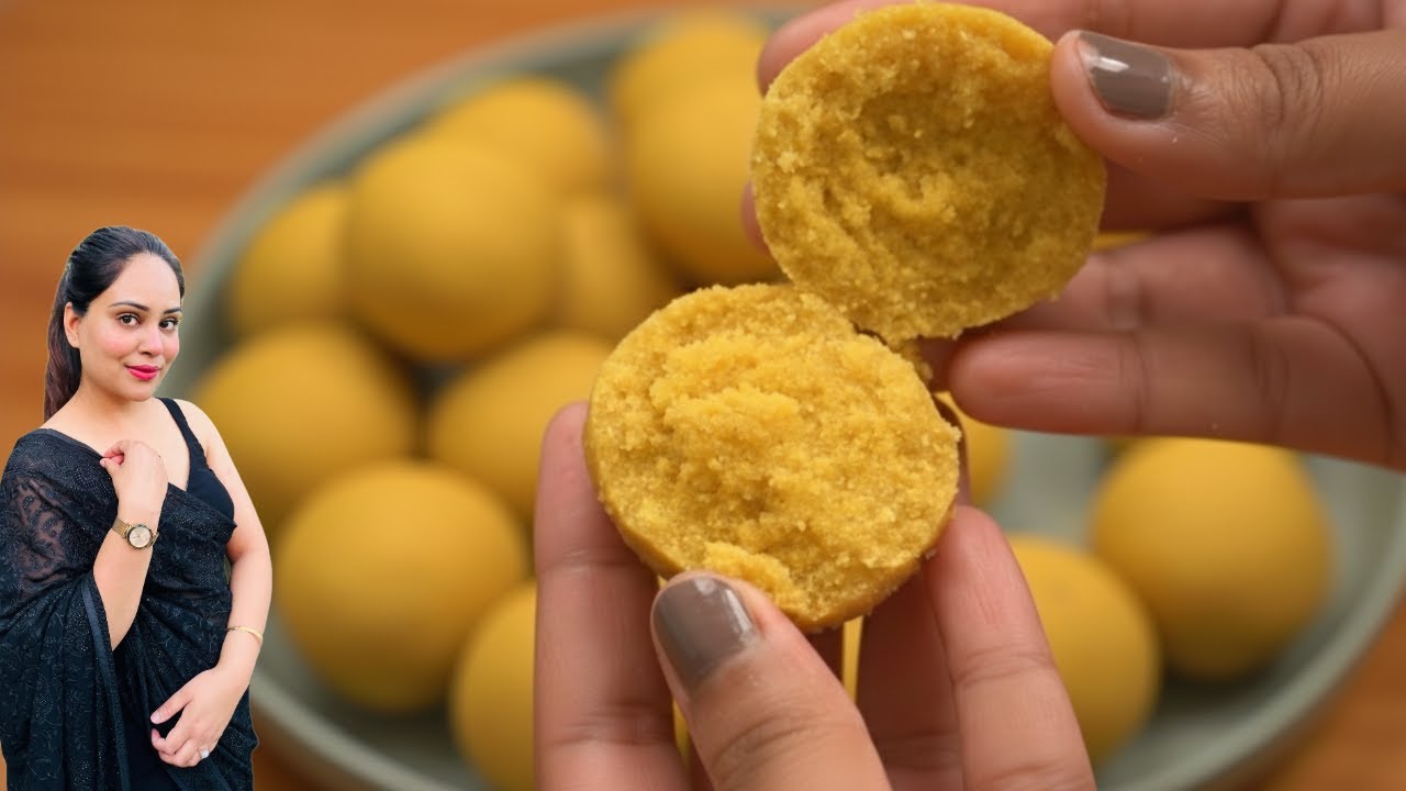 हलवाई स्टाईल दानेदार बेसन के लड्डू । Very Easy Recipe 