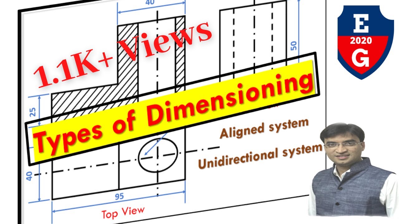 Types of dimensioning| Engineering Drawing| Aligned| Unidirectional