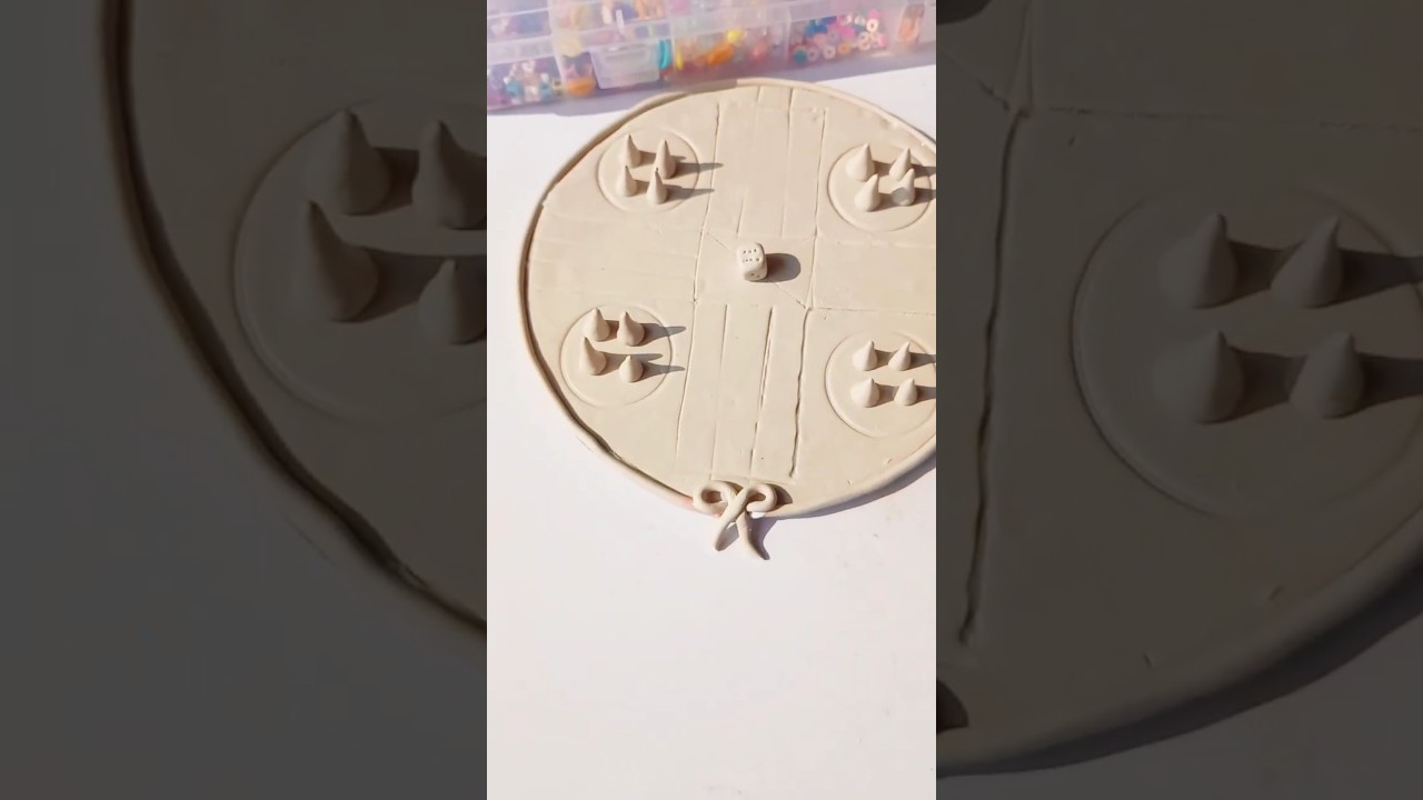 diy ludo from clay 💜