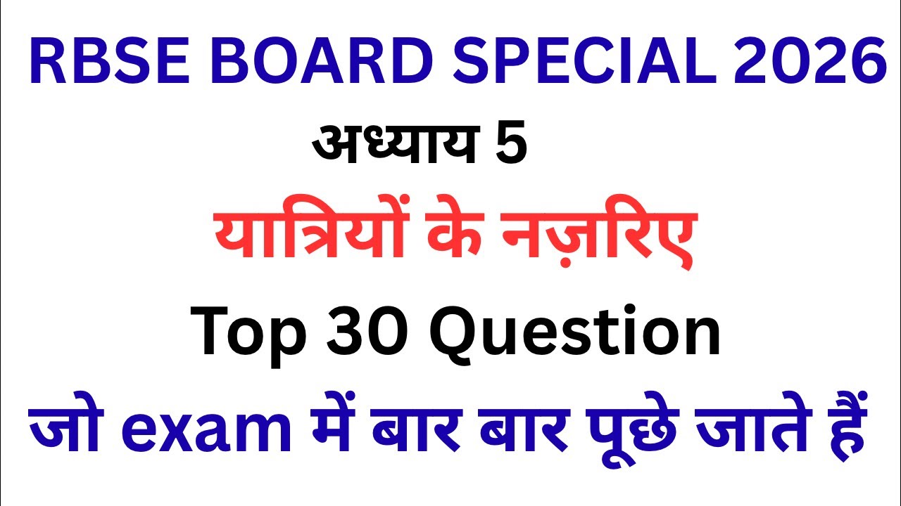 Class 12 History Chapter 5 MCQ | यात्रियों के नज़रिए | 50 Important Questions for Board Exam 2026