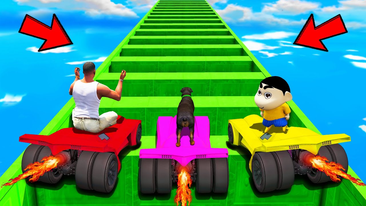 SHINCHAN AND FRANKLIN TRIED THE IMPOSSIBLE PARKOUR CHALLENGE GTA 5
