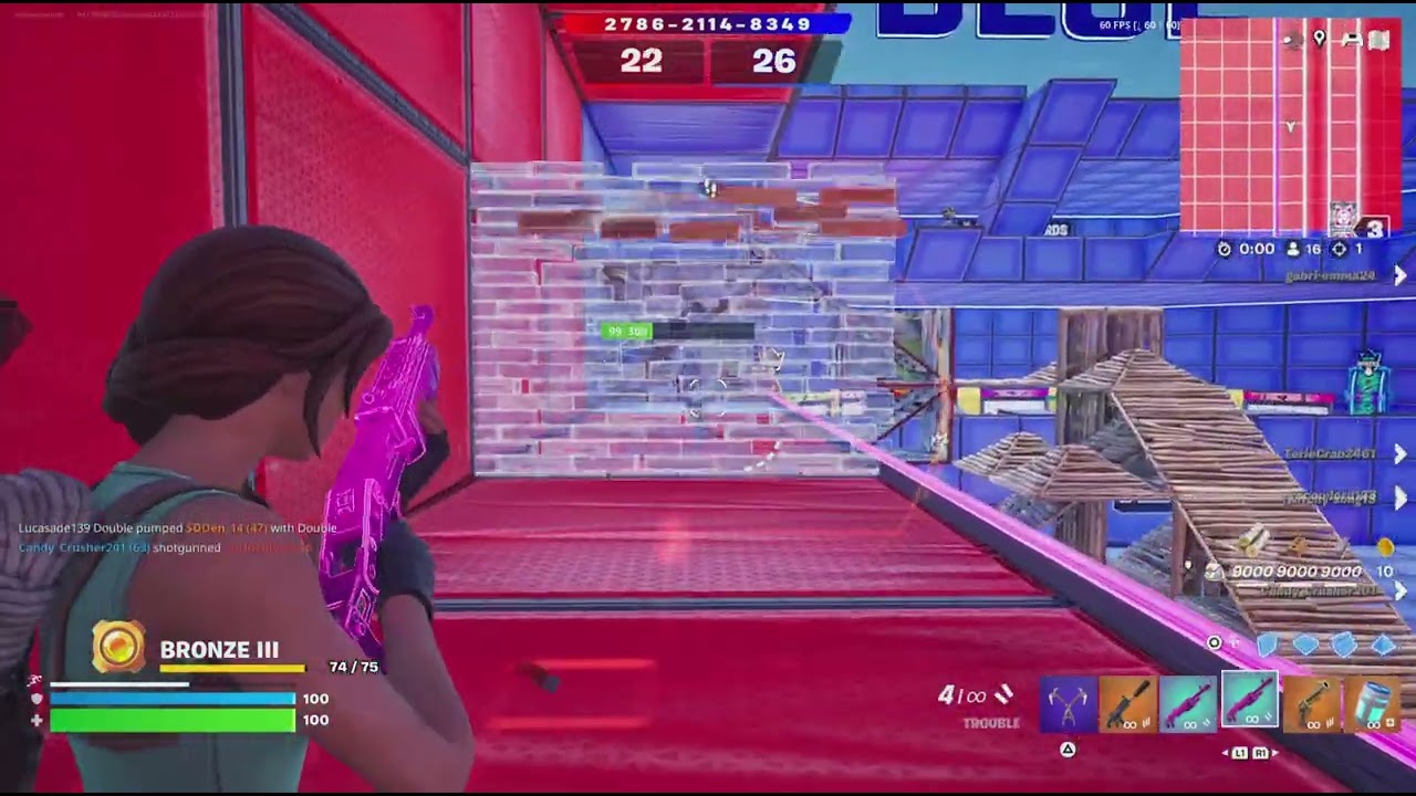 Playing red vs blue in fortnite!
