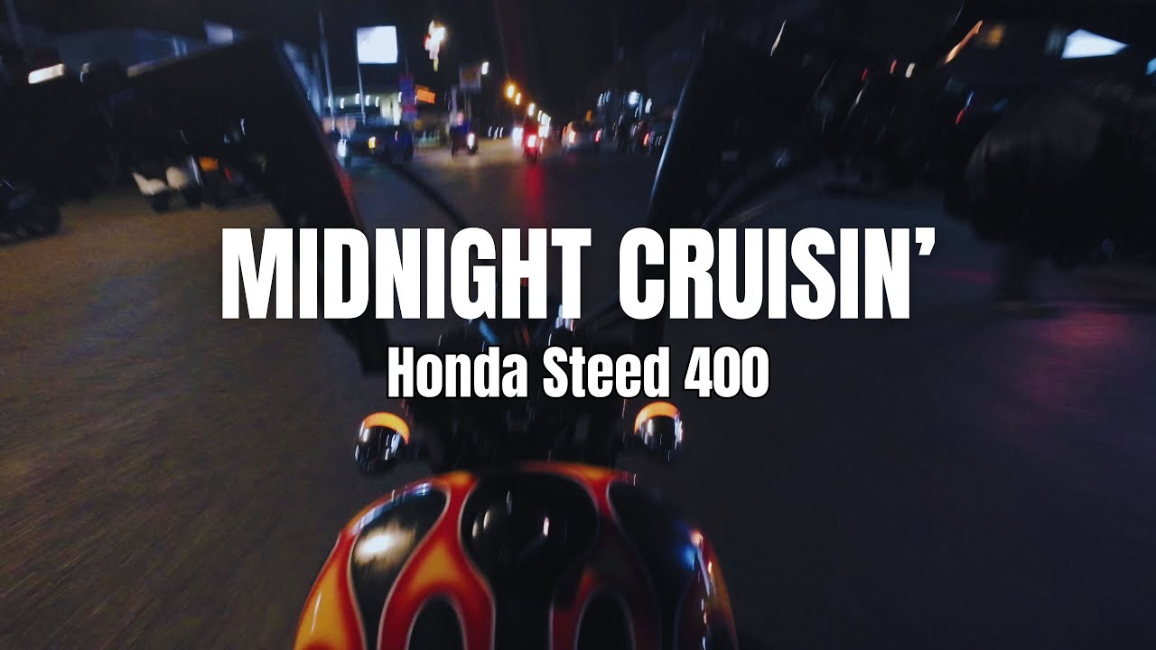 HONDA STEED 400 – MIDNIGHT CRUISIN' – 4K – Pure Exhaust Sound (No Talking) DJI Osmo Action 4