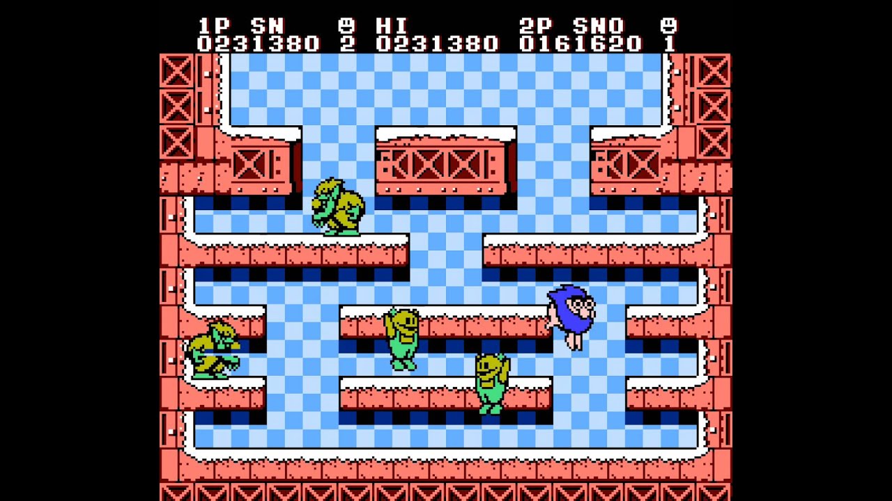 Snow Bros. NES 2 player Netplay 60fps