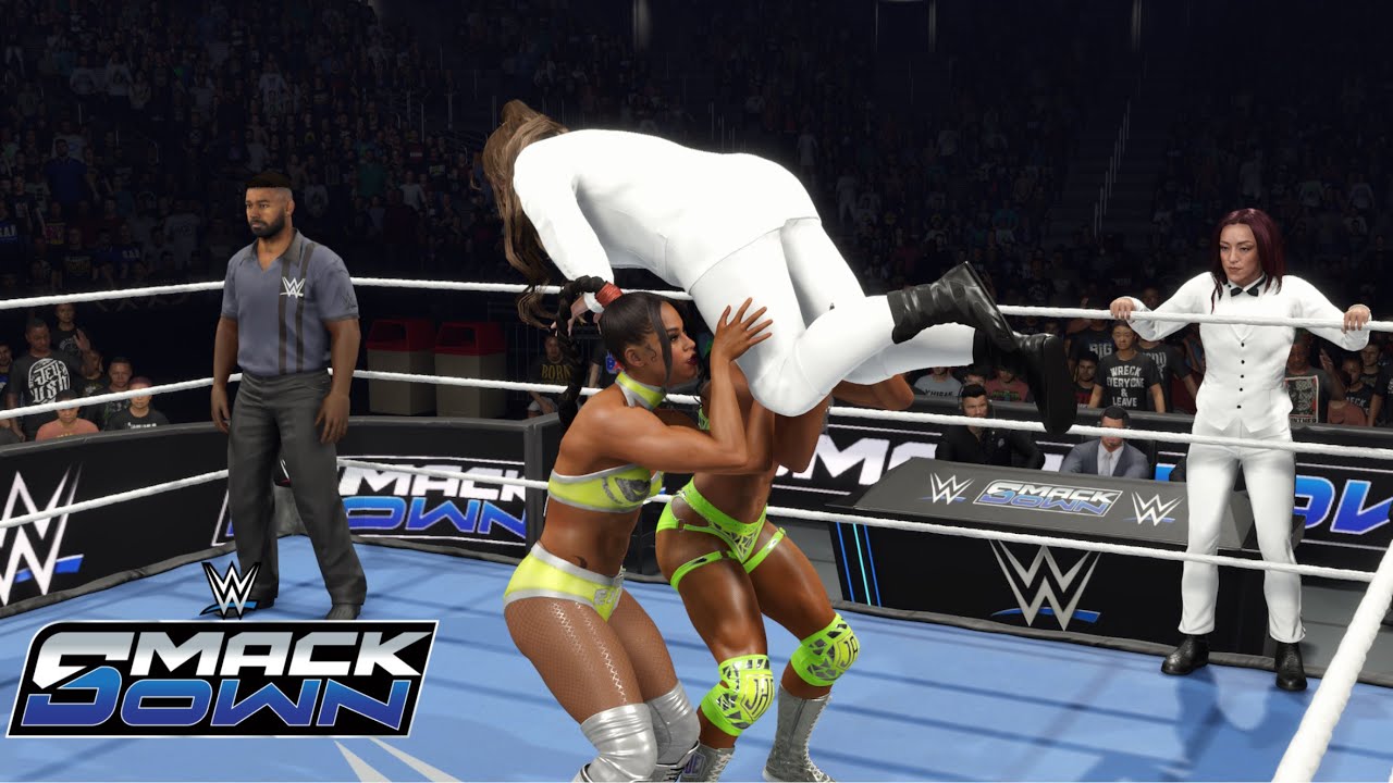 WWE2K25 SMACKDOWN - THE SECRET HERVICE VS BIANCA BELAIR AND JADE CARGILL
