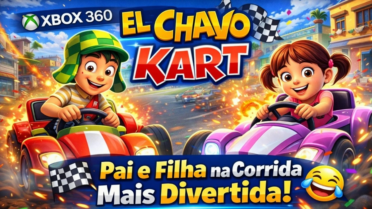 EL CHAVO KART XBOX 360 – Episódio 1 | Primeira Corrida com Minha Filha! 🏎️🔥