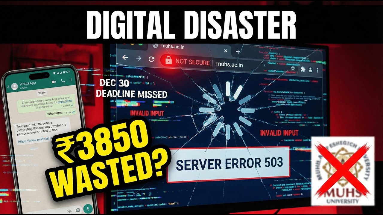 ₹3850 FOR THIS? 😡 MUHS Exam Form Disaster EXPOSED! (Winter 2025)
