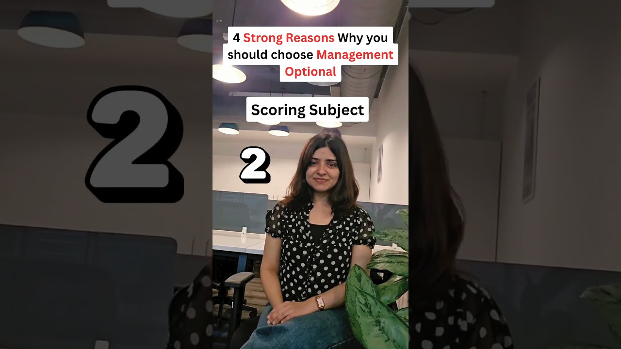 4 strong reasons to choose Management Optional for UPSC! #upscoptional