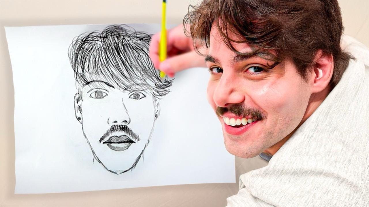 Tentei me desenhar com um tutorial no Youtube…