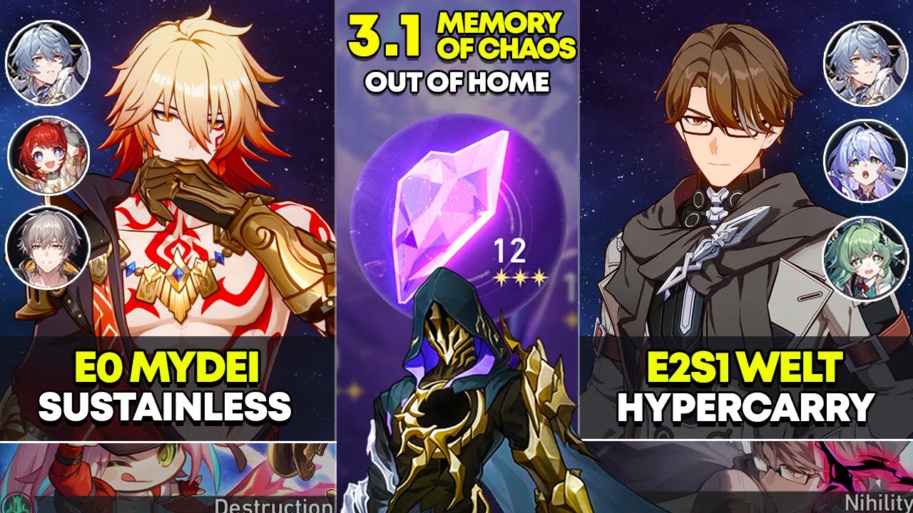 E0 Mydei Sustainless & E2S1 Welt Hypercarry | Memory of Chaos 12 | Honkai Star Rail 3.1
