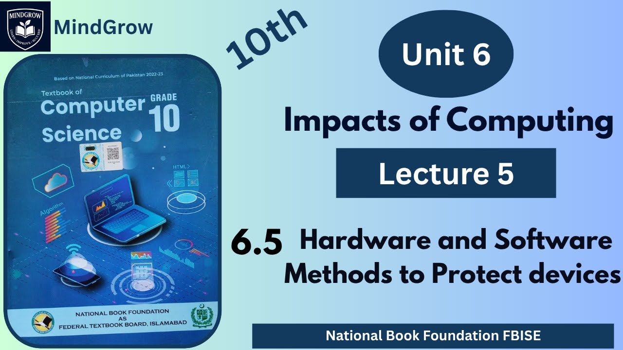 Unit 6| 6.5 – Hardware & Software Methods to Protect Devices | Class 10 Computer | FBISE | NBF Book