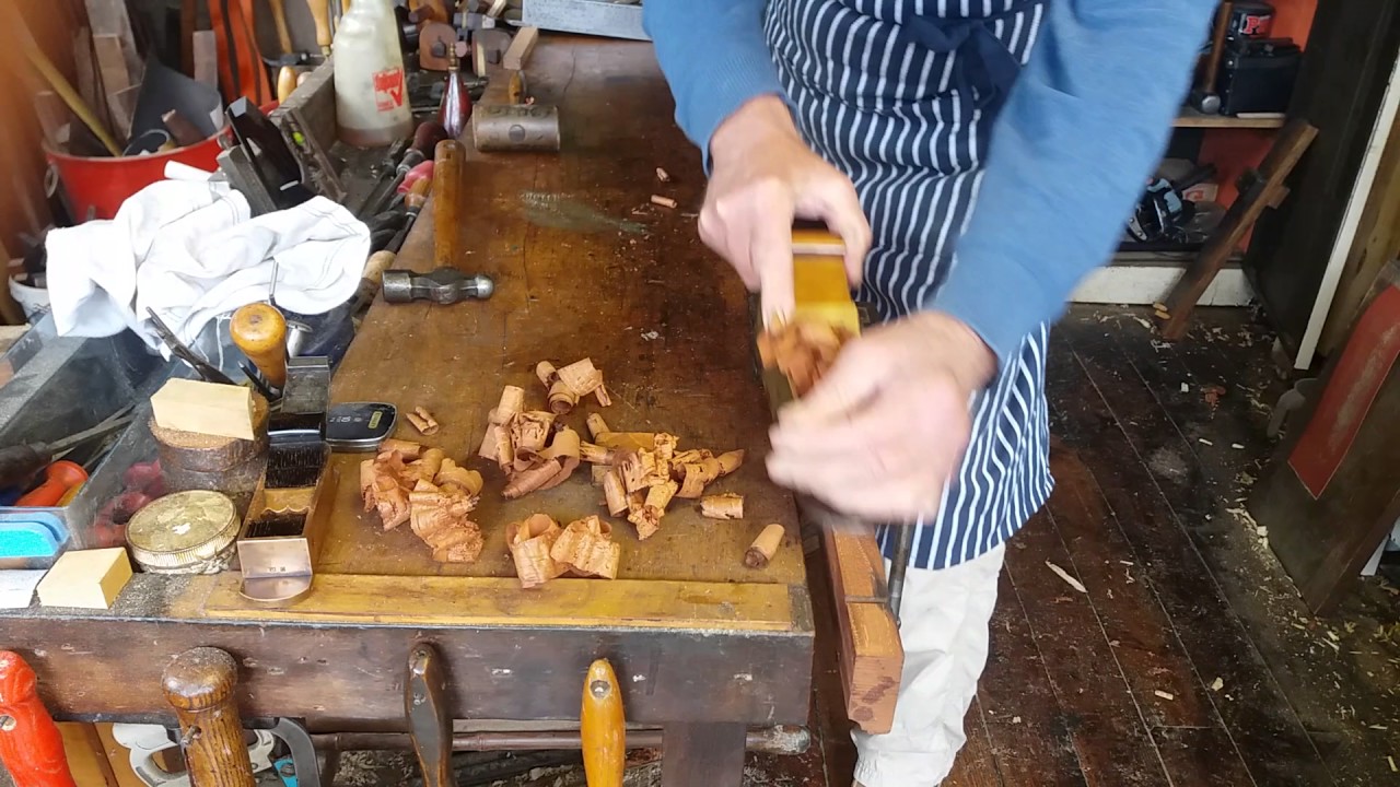 No6) Bill Carter showing his favourite  large mitre planes