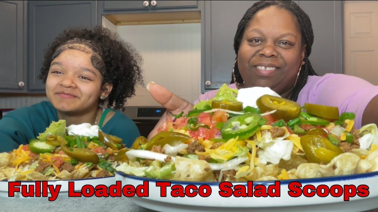 Fully Loaded Taco Salad Scoops | Mukbang Eating Show | Mz Louisiana Housewife