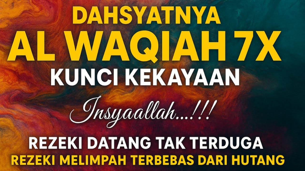 DZIKIR PAGI RUTIN PEMBUKA REZEKI | SURAH AL WAQIAH PELUNAS HUTANG