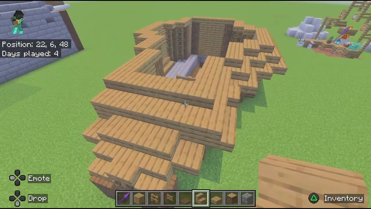 Minecraft build tutorial (train station part 2)