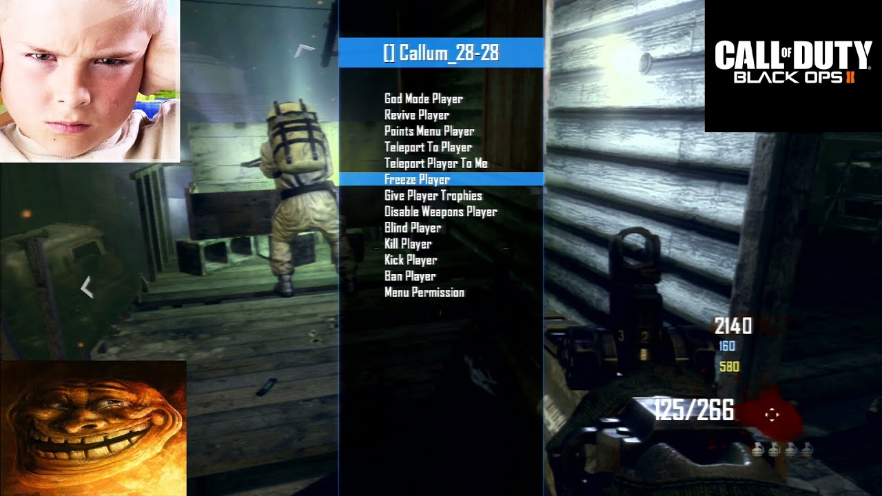 CALL OF DUTY BLACK OPS 2 GRIEFING KID ZOMBIES MOD MENU FENIX V5 (1.19) (PART 2 OF 2)
