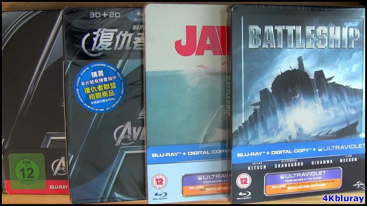 Avengers Steelbook - Battleship - Jaws Digibook blu-ray unboxing review