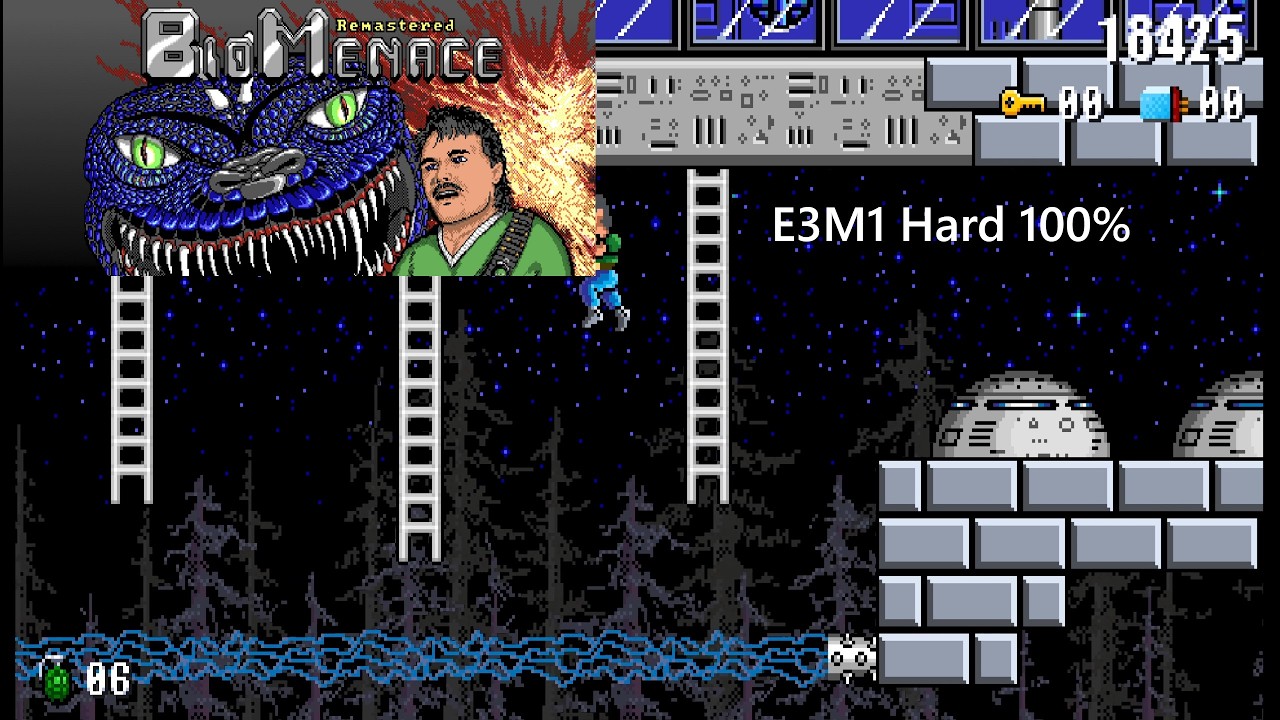 Bio Menace Remastered E3M1 Hard with commentary