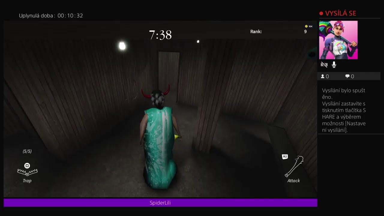 Živé vysílání PS4 hráče SpiderLili
