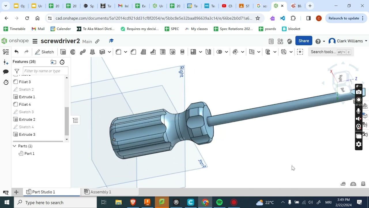Onshape Tutorial - How to design a flathead screwdriver