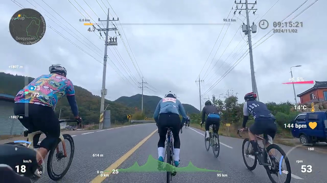 [로라용 영상] 2024.11.02 문체부장관기 무주메디오폰도/ 전구간 무편집/ 후미그룹 초보자 시점/ 3시간 58분