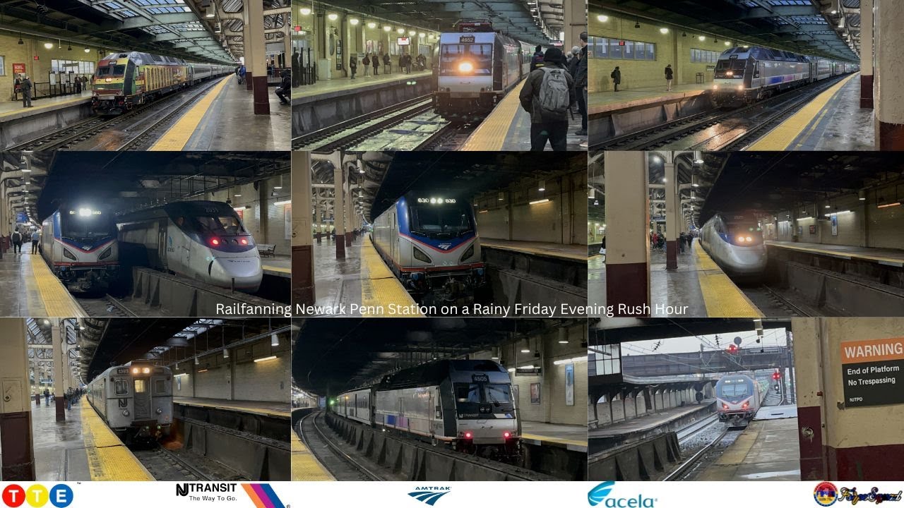 4K 2025: PATH, New Jersey Transit & Amtrak Railfanning @ Newark Penn Station