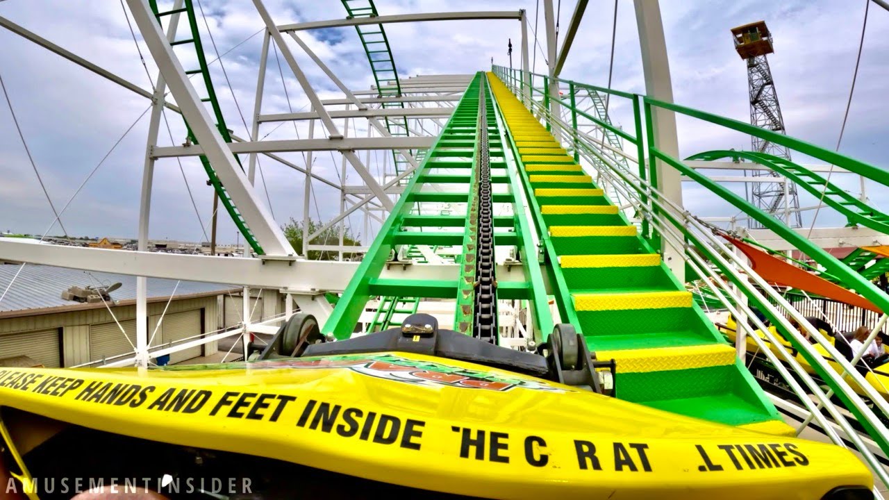 PRAIRIE SCREAMER - Trader's Village TX Roller Coaster - The Largest E&F Miler