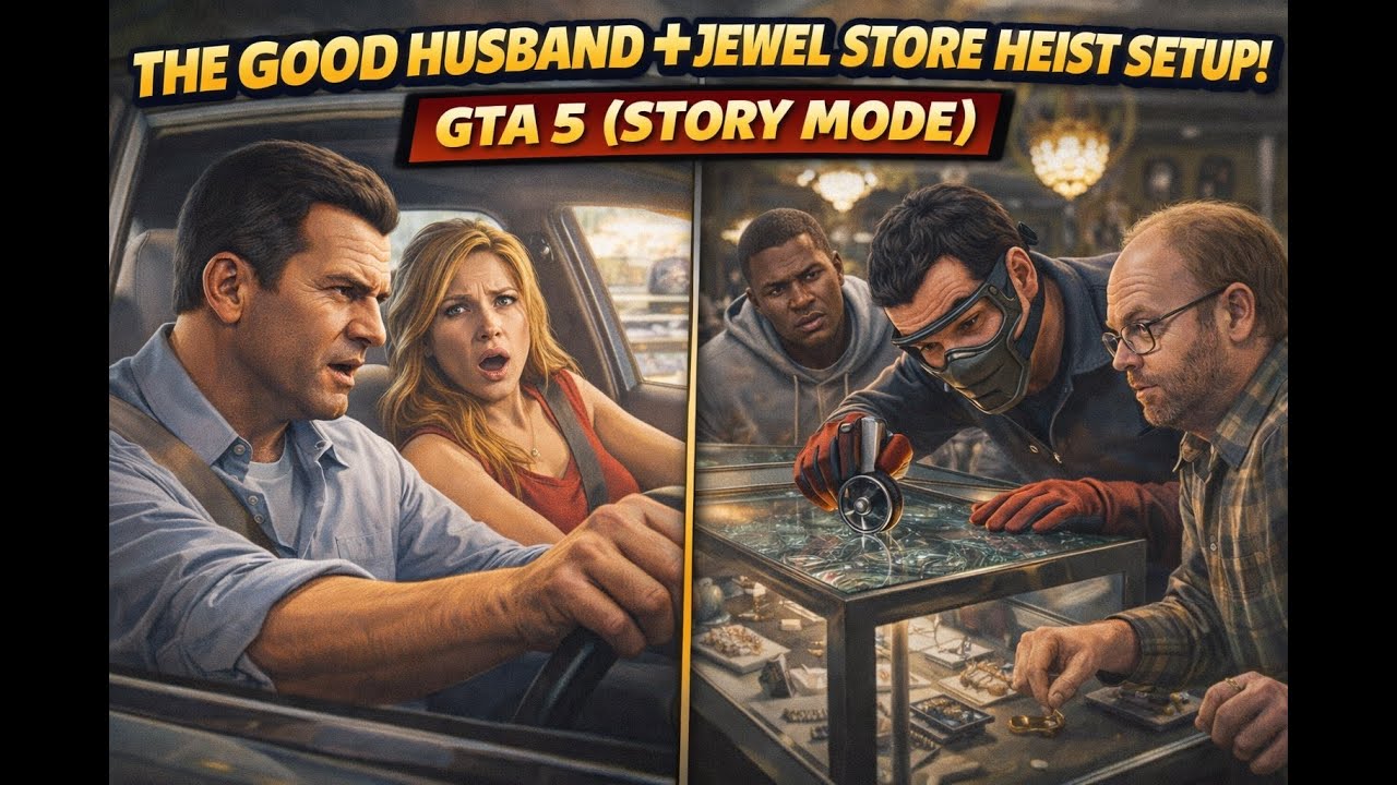 👉 GTA 5 Story Mode – The Good Husband + Jewel Store Heist Setup | No Commentary | 1080p 60FPS