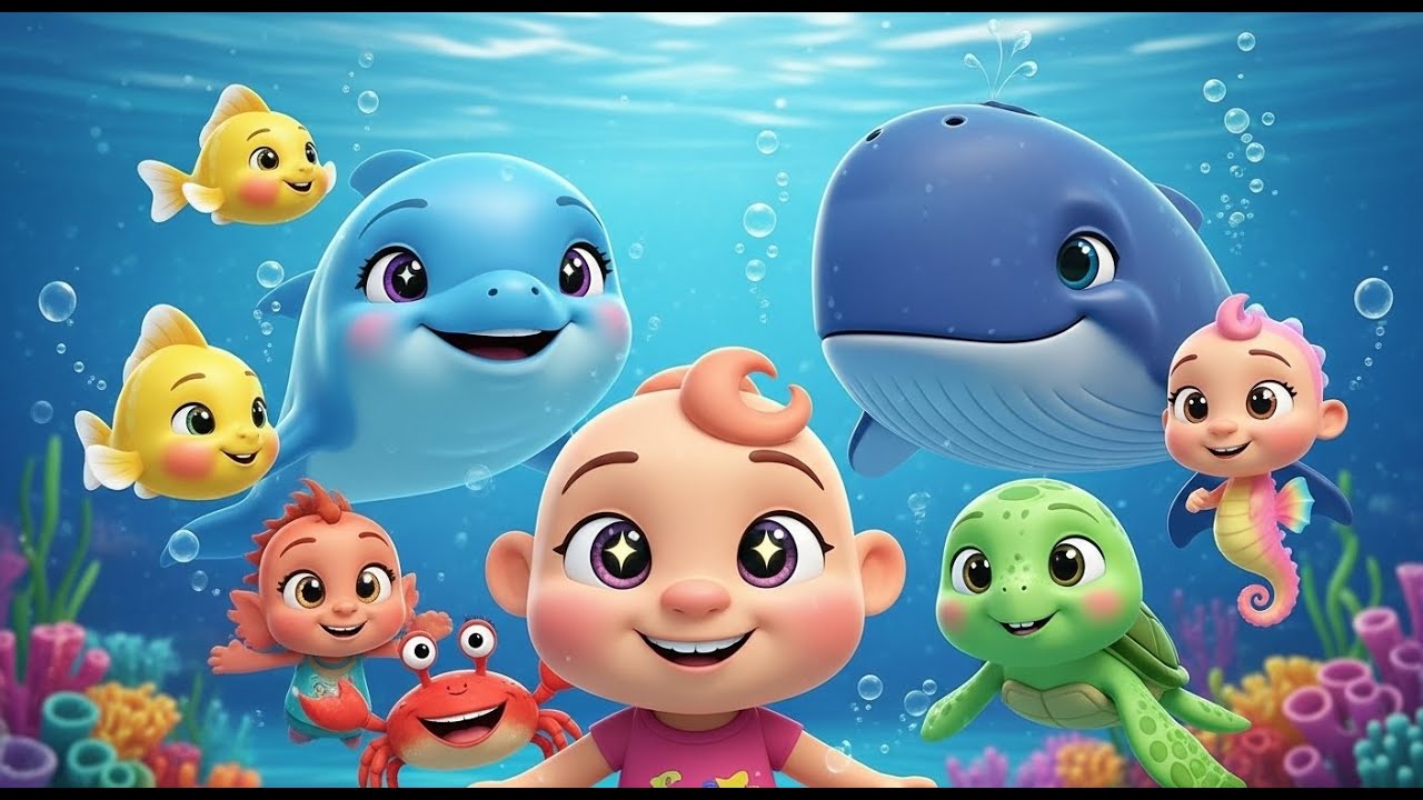 Baby Ocean Animals Sounds 🐳🐢  Fun Learning Song for Kids