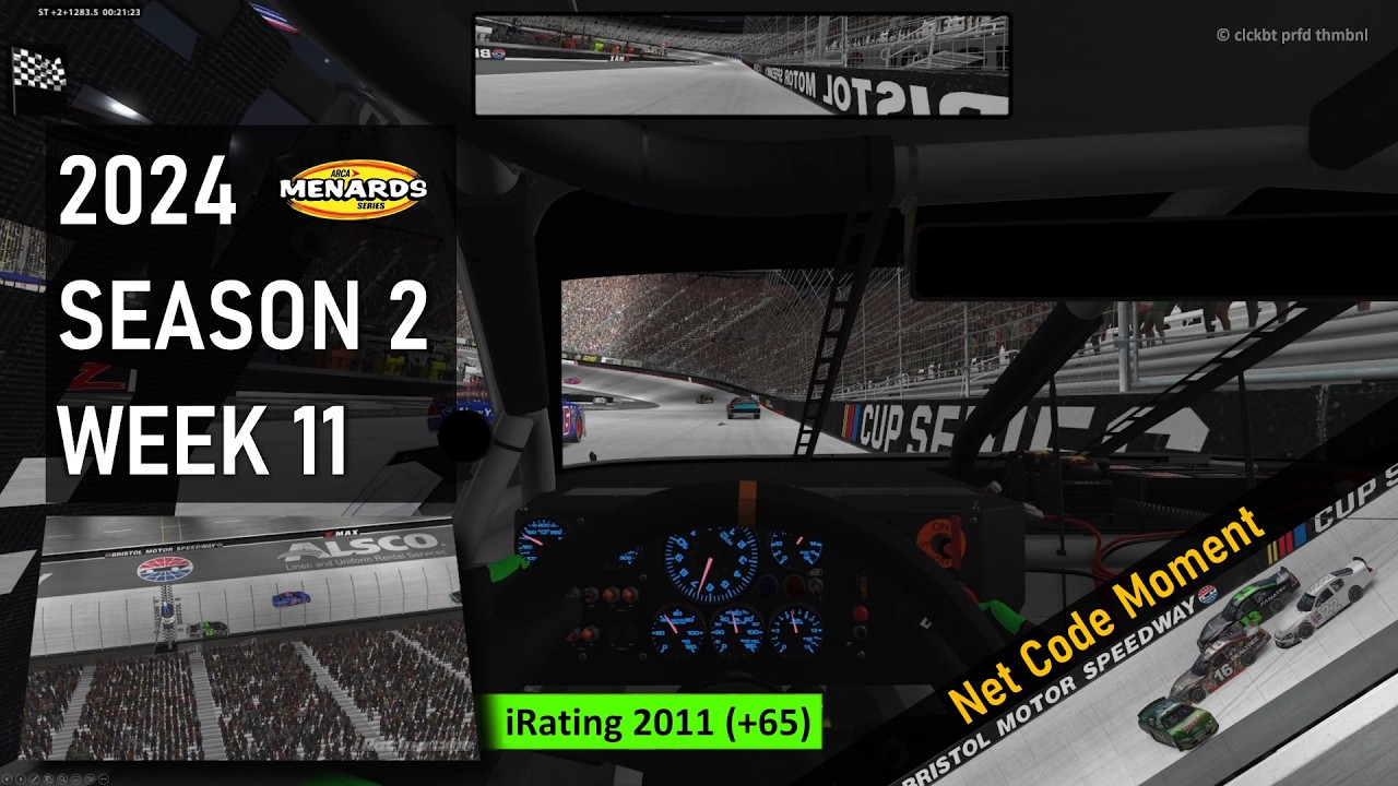 Gauntlet run at #topsplit Bristol ARCA iRacing Season 2 2024 Week 11